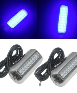 Kqiang Waterproof Marine Boat Light Stainless Steel 27 LEDs Blue Underwater Pontoon Marine Boat Transom Lights Pack of 2(Blue) 21 61wL9VSB9tS