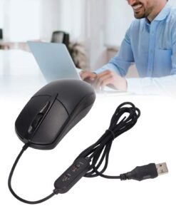 DAUERHAFT Heated Mouse 3 Levels Adjustable Black Ergonomic 1600DPI Wired Heating Mouse for Windows for OS X System Desktop Laptop 12 61wLDuQglPL