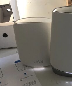 NETGEAR Orbi Whole Home Tri-Band Mesh WiFi 6 System (RBK653) – Router with 2 Satellite Extenders, Coverage Up to 6,000 Square Feet, 40 Devices, AX3000 (Up to 3Gbps) AX3000 | 3-Pack 45 61wLMqcGHuL