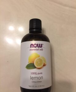 NOW Essential Oils, Lemon Oil, Cheerful Aromatherapy Scent, Cold Pressed, 100% Pure, Vegan, Child Resistant Cap, 4-Ounce 4 Fl Oz (Pack of 1) 43 61wLb ip aL
