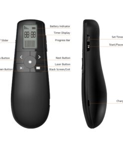 Amazon Basics Wireless Presenter, Green Laser with Timer, 2.4GHz, Lithium Battery Operated 9 61wLjhLxk6L