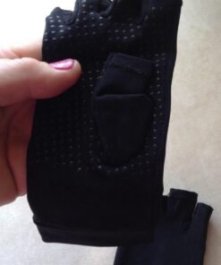 PressRx Compression Arthritis Gloves for comfortable pain relief from Rheumatoid, Carpal Tunnel and more – With Fingerless Fit for Easy Daily Use (1 PAIR) - SMALL Small (1 Pair) 21 61wM1iJcouL