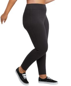 Just My Size Women's Plus-Size Stretch Jersey Leggings, Plus Leggings for Women, 25.5" 1X Black 12 61wN6xK51FL 2