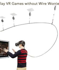 KIWI design VR Cable Management, Ceiling Pulley System fits HTC Vive/Vive Pro/Rift/Rift S Link Cable Compatible with Quest 3/2/Quest/Valve Index VR Accessories (Black, 6 Pack) Black 32 61wO1yj46AL