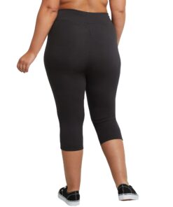 Alternative view of Just My Size Women's Leggings, Women's Plus Size Stretch Jersey Capri Leggings, JMS Women's Plus Size Capris 2X Black