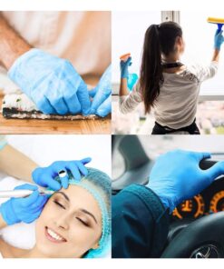 Basic Medical Synmax Vinyl Exam Gloves - Latex-Free & Powder-Free - Large, BMPF-3003(Case of 1,000) Blue Large (Pack of 1000) 15 61wQ xYYaCL 1