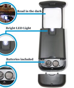 EasY Magnifier Small Pocket Magnifying Glass 3X with LED Light For Reading Fine Print; Mini Lighted Hand Held Acryl Lens; Read Lables In Stores; Magnify Glasses For Close Work;Helpful Gift For Seniors 31 61wRTnQDkBL