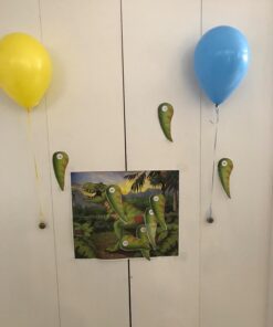 Beistle Pin The Tail On The Dinosaur Game, 18" x 21½", Multicolored, Birthday, Children's party, Halloween, Christmas 32 61wRoZEkiML