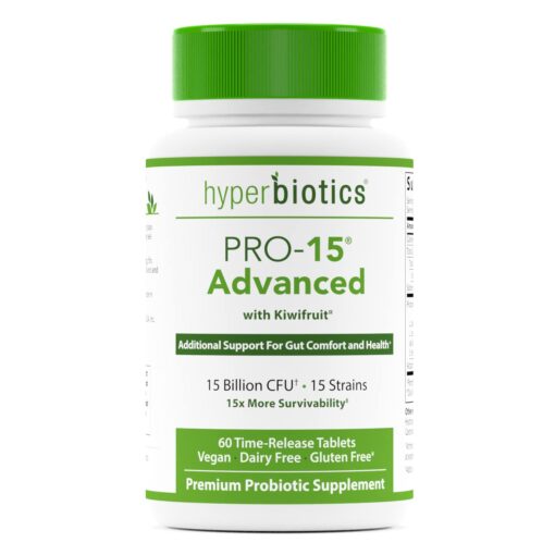 Hyperbiotics Pro 15 Advanced Probiotic Supplement | Time Release Tablets | Probiotics for Women, Men, Adults | Digestive & Immune Support | Vegan, Dairy & Gluten Free | 60 Count 60 Count (Pack of 1)