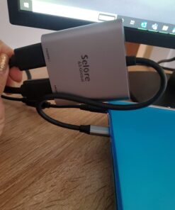 Selore&S-Global USB C to Dual HDMI Adapter 4K @60hz, Type C to HDMI Converter for MacBook Pro Air 2020/2019/2018,LenovoYoga 920/Thinkpad T480,Dell XPS 13/15/17,etc 49 61wTQieduL