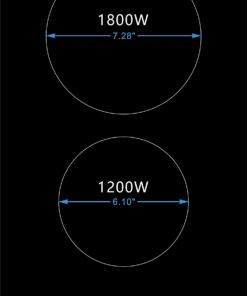 Alternative view of K&H 2 Two Burner Dual 12 Inch Built-in Electric Stove Top Radiant Ceramic Cooktop Slider Control 240V 3000W CERV-3002SL