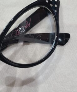 Hip Hop 50's Shop Cat Eye Rhinestone Glasses for Women 50s Retro Fashion Costume Party Black Clear 27 61wW5Yk7vQL