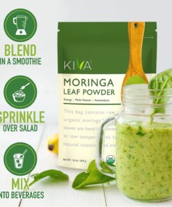 Kiva Organic Moringa Leaf Powder - Non-GMO and RAW - (1 Pound) 23 61wXGGHi73S