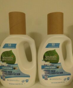 Seventh Generation Concentrated Laundry Detergent Liquid Free & Clear Fragrance Free 40 Fl Oz (Pack of 2) Free and Clear 45 61wYIjfvaCL 1