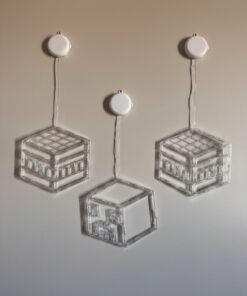 Bupelo Pixel Game Themed Decorations, 3 Pack Creeper & TNT Window Lights with Suction Cup Battery Operated, Miner Crafting Birthday Gift Decorations Lights, Kid's Bedroom Ornament Gaming Room Decor 37 61wZvd057VL