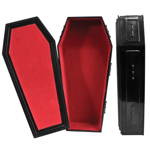 Black Plastic Coffin for Wrestling Action Figures