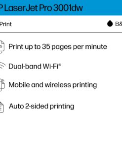 HP LaserJet Pro 3001dw Wireless Black & White Printer, Works with Alexa 17 61wbo4NeRGL 1