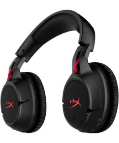 HyperX Cloud Flight - Wireless Gaming Headset, Long Lasting Battery up to 30 Hours, Detachable Noise Cancelling Microphone, Red LED Light, Comfortable Memory Foam, Works with PC, PS4 & PS5 Black, Red 34 61wcXjbND1L