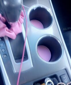 SINGARO Car Cup Coaster, 4PCS Universal Non-Slip Cup Holders Embedded in Ornaments Coaster, Car Interior Accessories, Pink 33 61webbau4LL