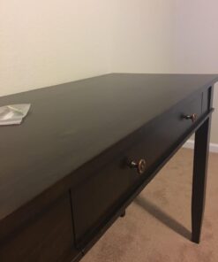 SIMPLIHOME Carlton SOLID WOOD Transitional Modern 42 inch Wide Home Office Desk, Writing Table, Workstation, Study Table Furniture in Dark Tobacco Brown with 1 Drawer 29 61wfNSu2PKL