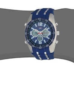 U.S. Polo Assn. Sport Men's US9284 Blue and Silver-Tone Analog/Digital Chronograph Watch 19 61wfu9FXA8L