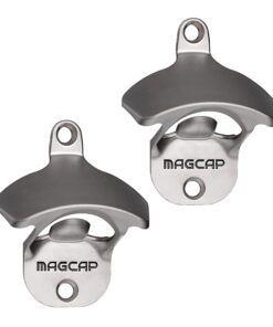 Alternative view of MAGCAP Outdoor Bottle Opener Wall Mounted - Style Magnetic Beer Bottle Opener that Catches Caps - Easy to Install and Incredibly Convenient 1 Matted Nickel