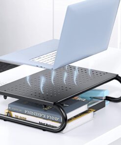Monitor Stand Riser, Monitor Riser, Laptop Stand for Desk, Laptop Riser, Desk Organizer for Monitor, Laptop Shelf w/Vented for Screen, Computer Stand for Laptop, PC, Printer, for Home & Office Black 30 61wgLa XRzL 1