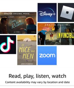 Amazon Fire 7 tablet, 7” display, read and watch, under $60 with 10-hour battery life, (2022 release), 16 GB, Black Lockscreen Ad-Supported 29 61wiLcfI LL