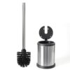 ToiletTree Products Toilet Brush with Lid - Sleek Toilet Bowl Brush and Holder - Toilet Scrubber Brush Set with Heavy-Weight Base - Lidded Toilet Bowl Cleaner Brush and Holder - Chrome Stainless Steel 41 61wiPto NSL