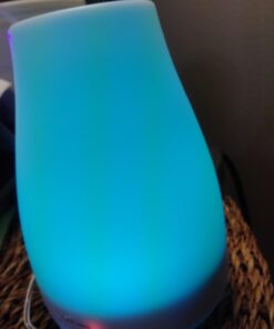 InnoGear Essential Oil Diffuser, Upgraded Diffusers for Essential Oils Aromatherapy Diffuser Cool Mist Humidifier with 7 Colors LED Lights 2 Mist Mode Waterless Auto Off for Home Office Room, White Basic White 48 61winncJkAL 1