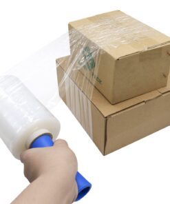 BOMEI PACK 2 Pack Stretch Wrap Film with Plastic Handle, 5" 1000ft 80 Gauge for Pallet Wrap, Clear Plastic Pallet Wrap for Packing, Moving, Self-Adhering Heavy Duty Shrink Film 18 61wj9bQxs2L