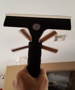 Squeegee for Shower Door, Car Windshield, and Glass Window - 2 Extra Silicone Replacement Blades - Foam Handle - Black 26 61wmBtEM7HL