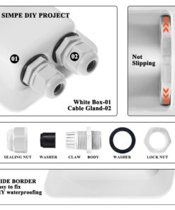 Link Solar Weatherproof ABS Solar Double Cable Entry Gland for All Cable Types 2mm² to 6mm² for Solar Project on Rv, Campervan, Boat 2mm² to 6mm² White 24 61wniqaYhZL