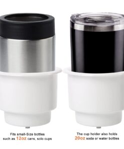 Amarine Made Recessed Drop in Plastic Cup Drink Can Holder with Drain for Boat Car Marine Rv (White) (5) 18 61wpnh4UrL
