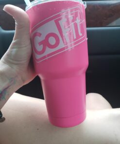 Arctic Tumblers | 30 oz Matte Pink Insulated Tumbler with Straw & Cleaner - Retains Temperature up to 24hrs - Non-Spill Splash Proof Lid, Double Wall Vacuum Technology, BPA Free & Built to Last 30 oz Tumbler Matte Pink Powder Coat 28 61wq kFjfjL