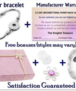 Timeline Treasures Charm Bracelet for Women, Fits European Bead Charms, Snap Button, 7.5 Inch 7.5 Inches (19 cm) 10 61wqzSsinVL