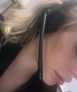 Yealink Phone Headsets for Office Phones YHS34 Lite QD to RJ9 Wired Headset Compatible with Poly Snom Grandstream Phones Desk Landline Headset with Microphone -Mono/72g/2.1m Cable Foamy Ear Cushions - Mono Compatible with Yealink|Poly|SNOM|Grandstream 19 61wro6bI0L