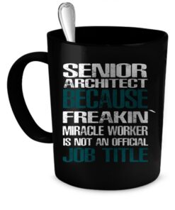 Architect Coffee Mug. Architect funny gift. 11 oz. black