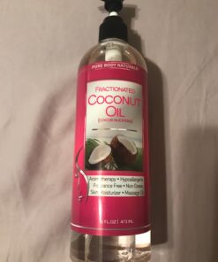 Organic Fractionated Coconut Oil for Skin and Hair, 4 fl oz - Liquid Carrier Oil for Diluting Essential Oils, Hair Growth & Skin Moisturizer - by Pure Body Naturals 50 61wtuisGRFL