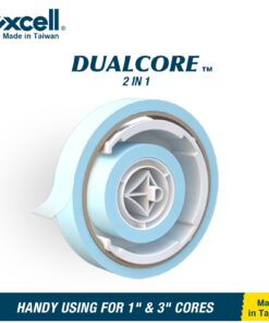 Alternative view of Excell Dualcore Desktop Tape Dispenser (1"+3" Core) with Sturdy Metal Base, Tape Dispenser Desk for Home, Office, Shop, Retail Store and Warehouse Wrapping 1Pack