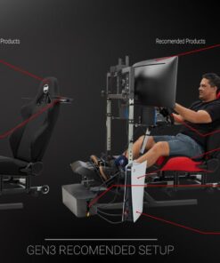 OpenWheeler GEN3 Racing Wheel Simulator Stand Cockpit Red on Black, Video Game Controller, Fits All Logitech G923, G920, Thrustmaster, Fanatec Wheels, Compatible with Xbox One, PS4, PC Platforms. 49 61wyNt7zQZL