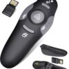 Wireless Presentation Clicker for PowerPoint Presentations, USB Dongle Presenter Remote with Laser Pointer Slide Clickers for Mac/Windows/Linux, Computer/Laptop, Google Slide/PPT/Keynote Battery 25 61wyU5put L