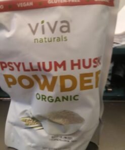 Viva Naturals Organic Psyllium Husk Powder (1.5 lbs) - Easy Mixing Fiber Supplement, Finely Ground & Non-GMO Powder for Promoting Regularity 1.5 Pound (Pack of 1) 37 61wz4lDb8dL