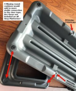 The Step Original Aerobic Platform, Health Club Size Steppers for Exercise with risers for adjustable Home Workout, stair stepper for exercise and home gym 4 Risers Grey 55 61x0SXdduvL