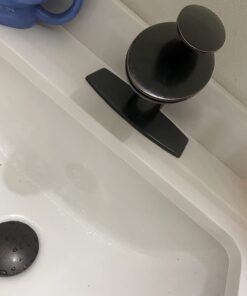 Wovier Faucet Plate,Oil Rubbed Bronze Sink Hole Cover Plate,6" Escutcheon Plate 304 Stainless Steel Deck Plate for 1 or 3 Hole Bathroom or Kitchen Sink Faucet Mixer Tap,Black Oil Rubbed Bronze 24 61x1SX9D9sL