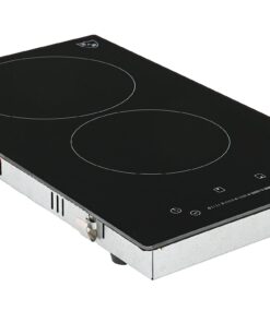 K&H 2 Two Burner Dual 12 Inch Built-in Electric Stove Top Radiant Ceramic Cooktop Slider Control 240V 3000W CERV-3002SL 13 61x2X6SprCL