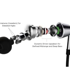 1MORE Triple Driver In-Ear Earphones Hi-Res Headphones with High Resolution, Bass Driven Sound, MEMS Mic, In-Line Remote, High Fidelity for Smartphones/PC/Tablet - Silver 33 61x3kU 72QL