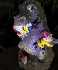 BigMouth Inc. Garden Gnome 9 inches - The Great Garden Gnome Massacre - Funny Outdoor Gnomes - Durable Lawn Gnome, Yard Gnome - Novelty Gnome Statues - Fun Garden Gnome Decor, Gag Gift, Garden Gift Godzilla 52 61x3uGySzJL