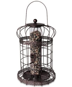 Alternative view of Gardener's Supply Company Edwardian Cage Bird Feeder | Sturdy Squirrel-Proof Outdoor Hanging Hummingbird Feeder with 6 Feeding Ports | Best for Finches & Other Small Birds