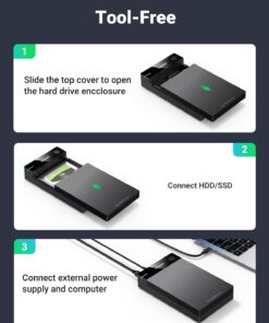 UGREEN External Hard Drive Enclosure for 3.5 2.5 Inch SATA SSD HDD USB 3.0 to SATA III Hard Drive Case with UASP 12V Power Adapter Compatible with WD Seagate Toshiba Samsung Hitachi PS5 Xbox 29 61x6C7djAL